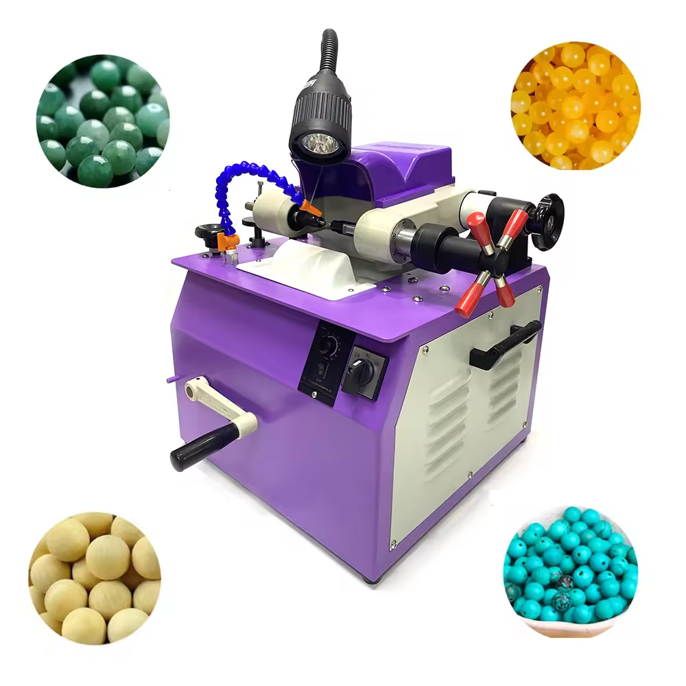 Automatic Lapidary Machine Gemstone Round Sphere Stone Jade Bead Cutting Grinding Milling Machine 